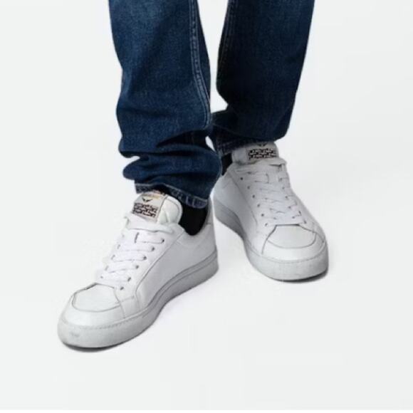 Zadig and Voltaire Low Top Flash Trainers Lighting Bolt Sneakers Unisex - Picture 15 of 16